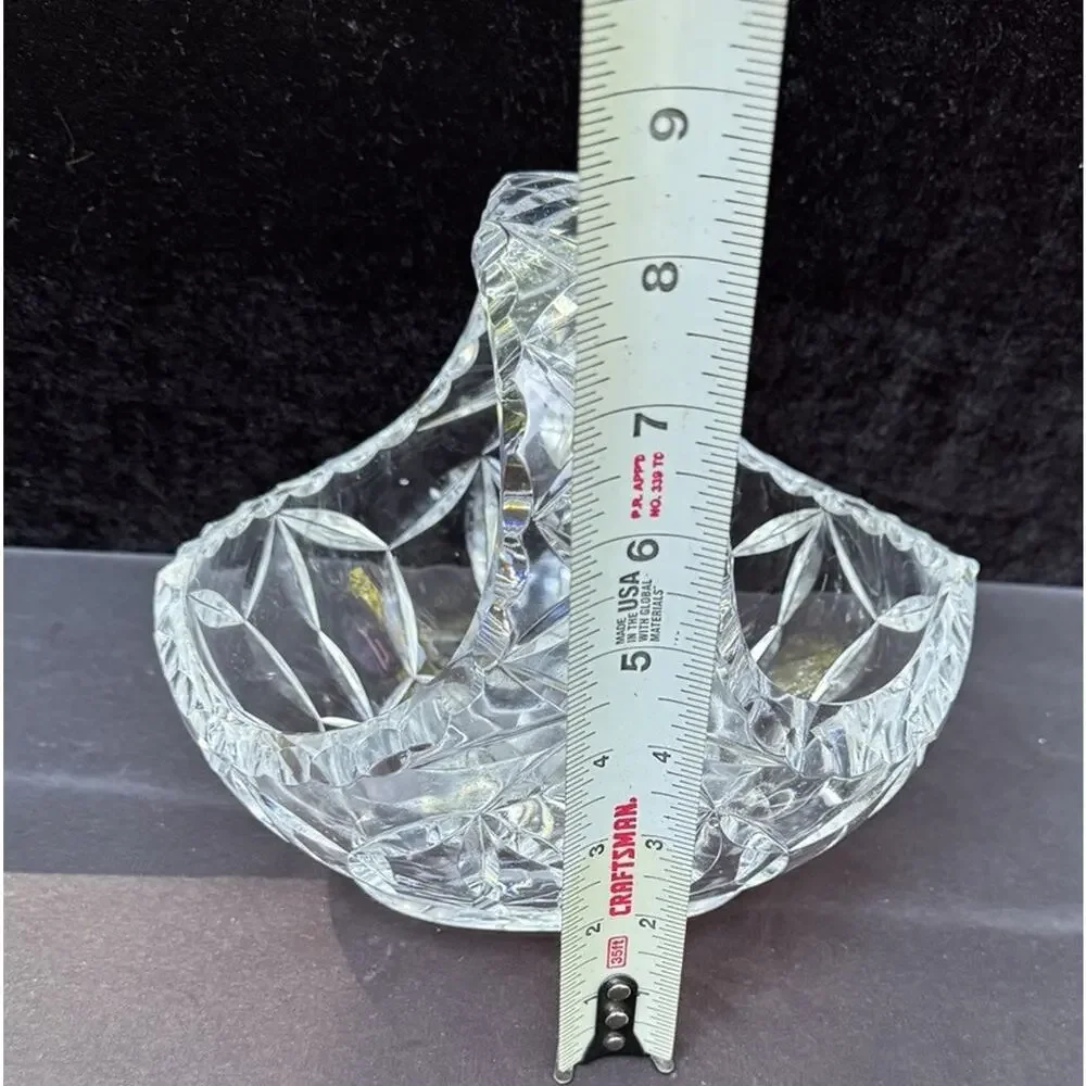 Irena Crystal Basket: Polish Hand-Cut • 24% Lead • Artisan Splendor -S1